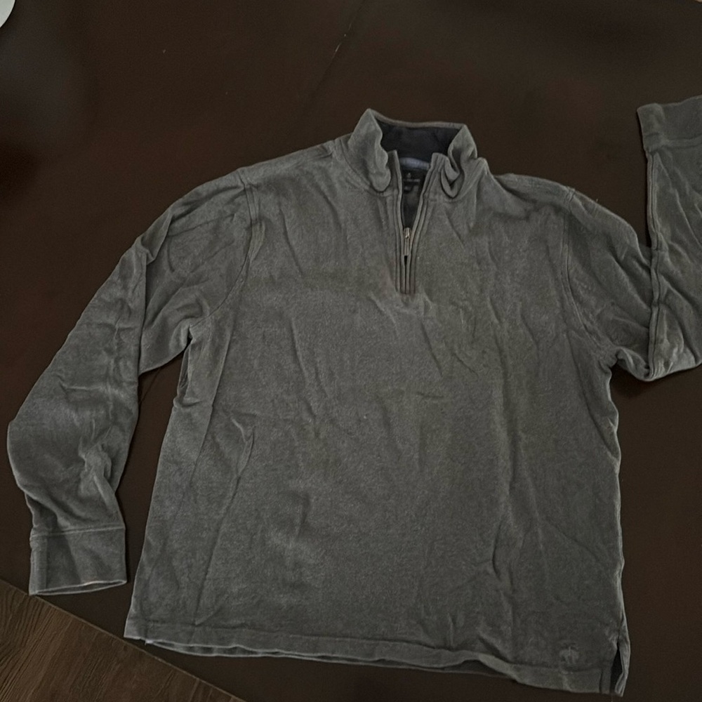 Brooks Brothers gray quarter zip pullover (size L)